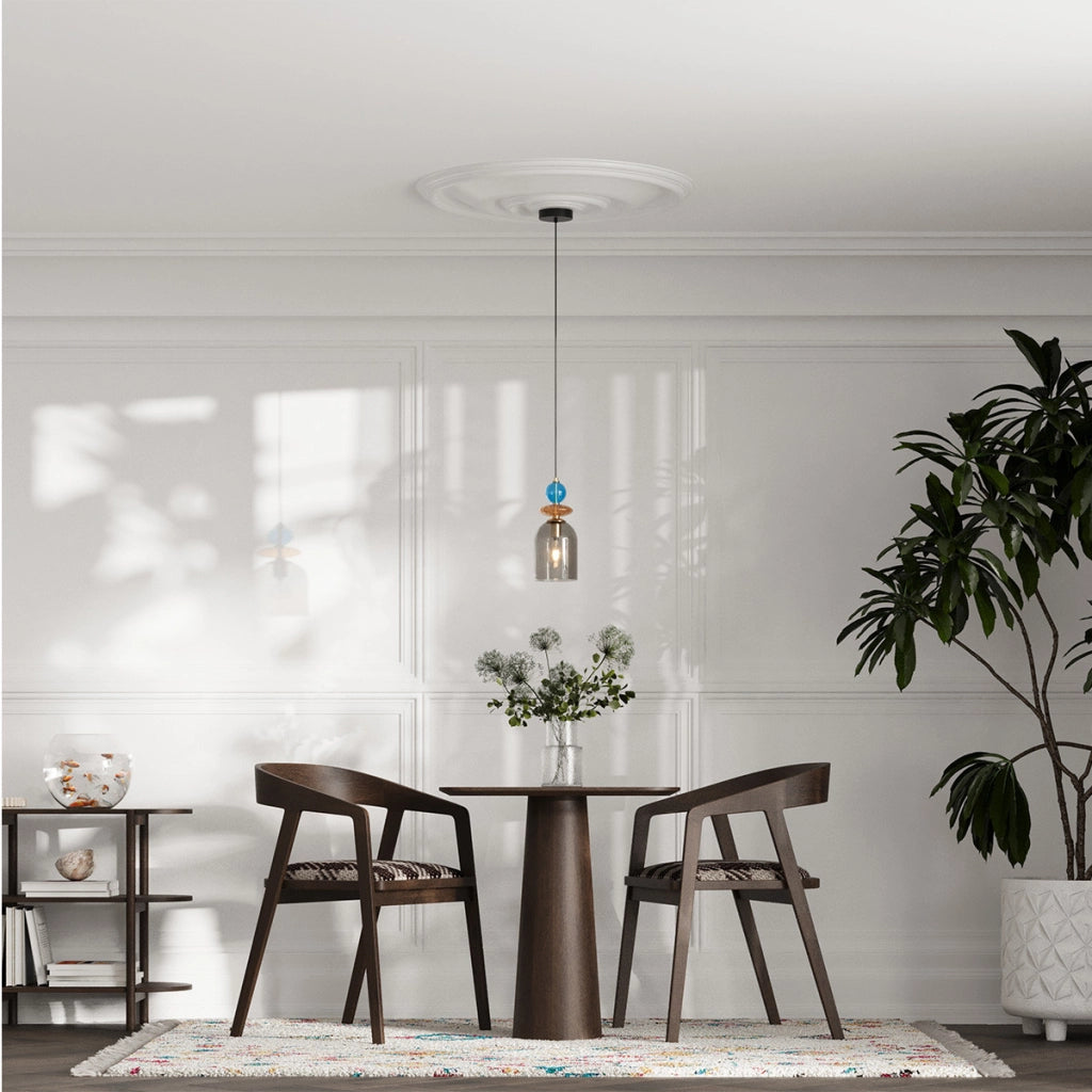 Lampada a sospensione Tropea vetro ambra 1xE27 15W