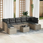 Set Divano da Giardino 8 pcs Grigio chiaro polyrattan 3346982