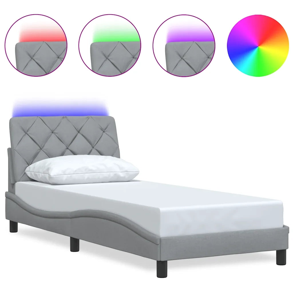 Giroletto con LED senza Materasso 80x200 cm Tessuto