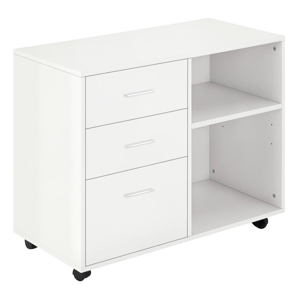 Scrivania con Cassetti e Ripiani ¨C Minimal ¨C Bianco 80x40x65 cm