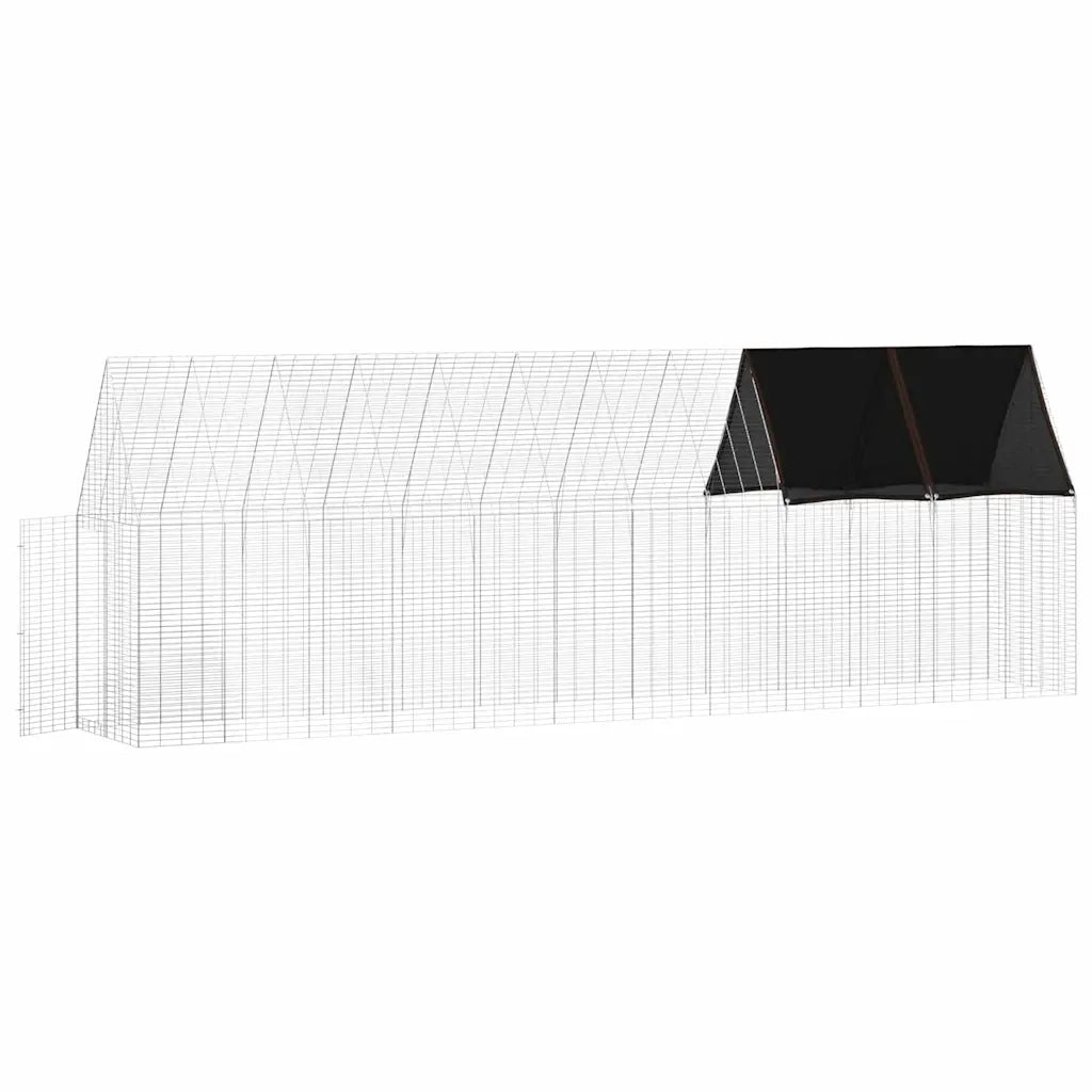 Gabbia per polli 2 pcs Argento 600 x 100 x 210 cm