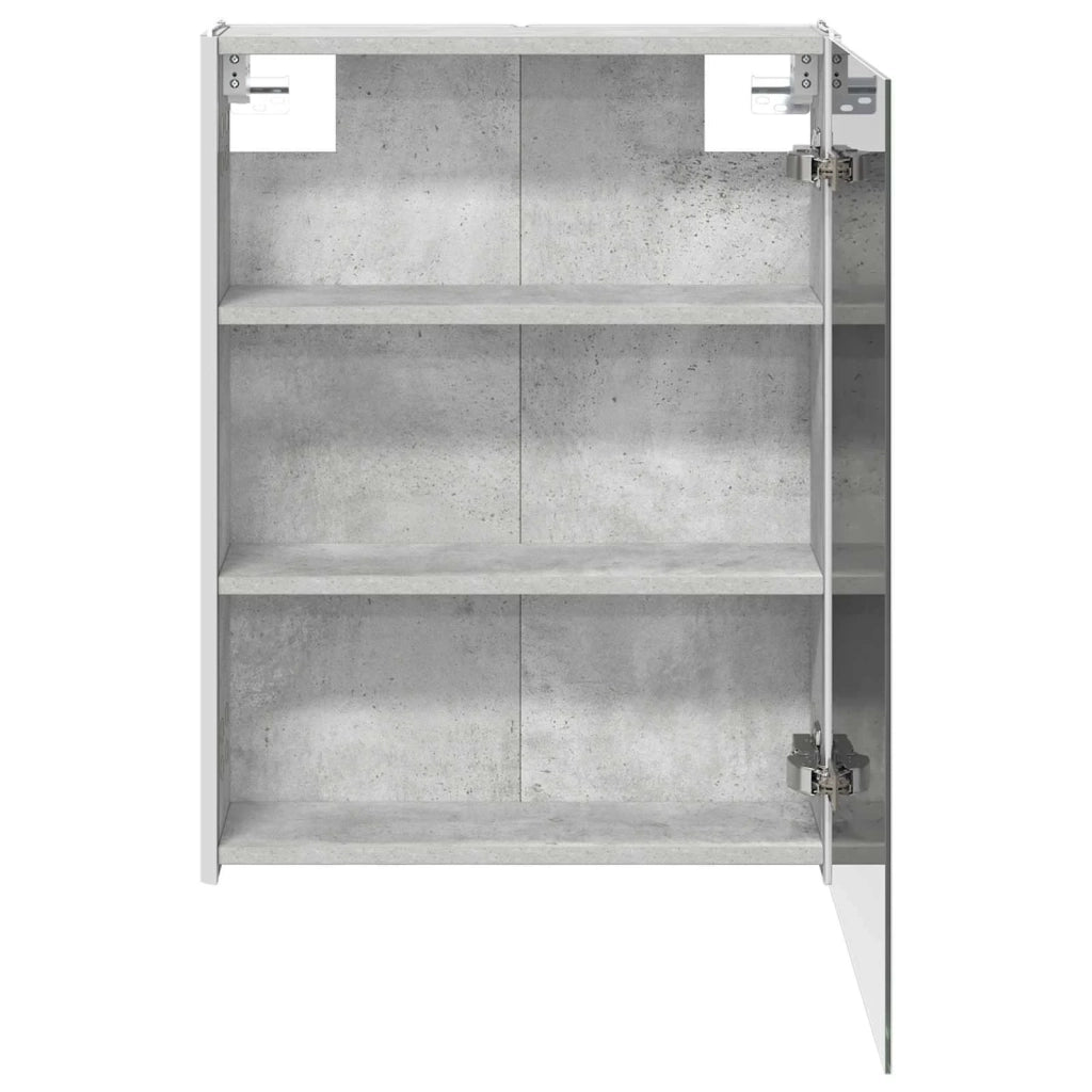 Mobiletto per specchio da bagno Grigio cemento 889234