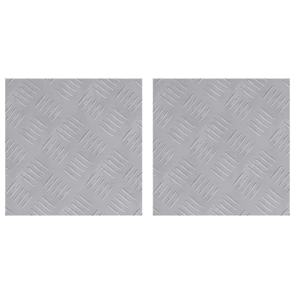 Gradini per Scale Quadrato 2 pcs Argento 30 x 30 cm Alluminio 4104283