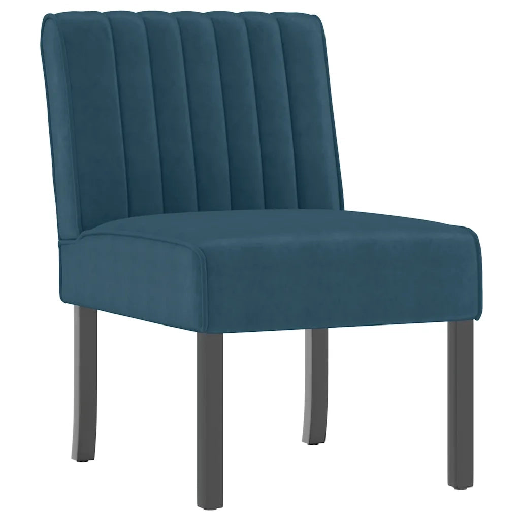Poltrona | Sedia Pantofola Blu in Velluto