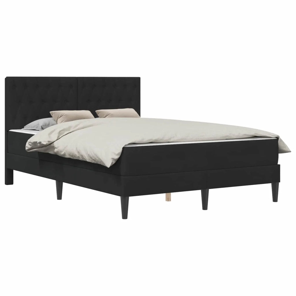 Struttura letto con materasso Nero 160 x 200 cm Velluto 3415064