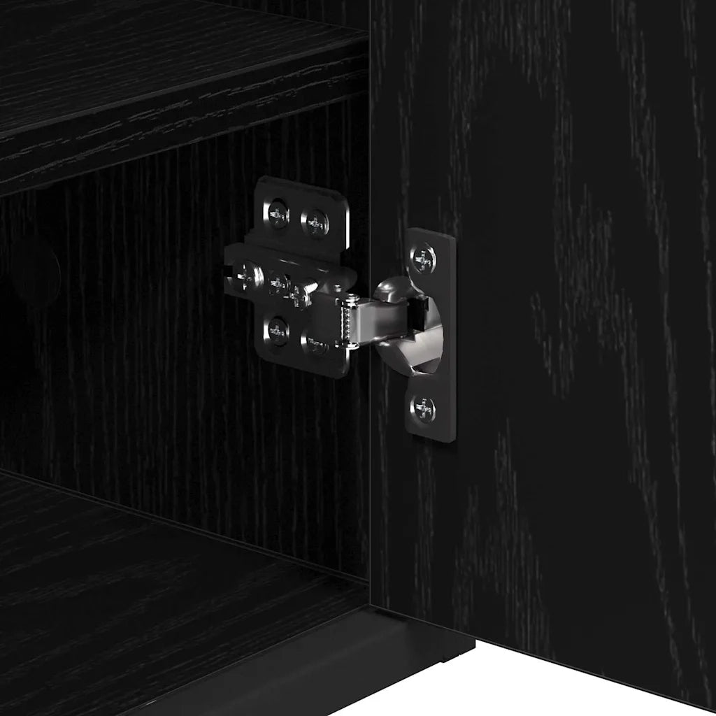 Scaffale da parete con lo scaffale Rovere Nero 65 x 20 x 60 cm 883610