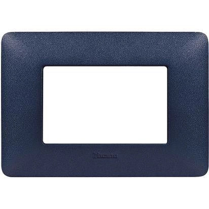 Placca Bticino Matix 3 moduli blu mercurio AM4803TBM