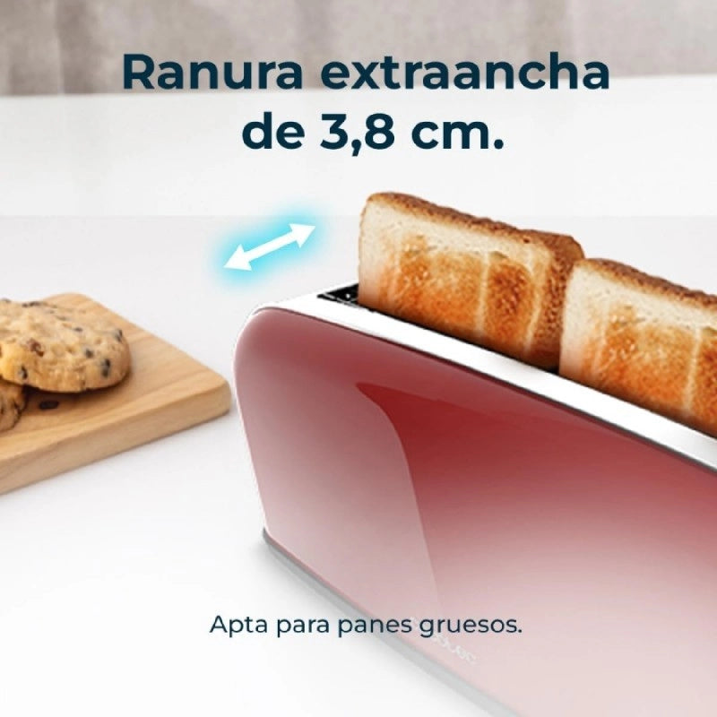 CECOTEC 04840 - Tostapane Toastin' time 850 Red Long Lite