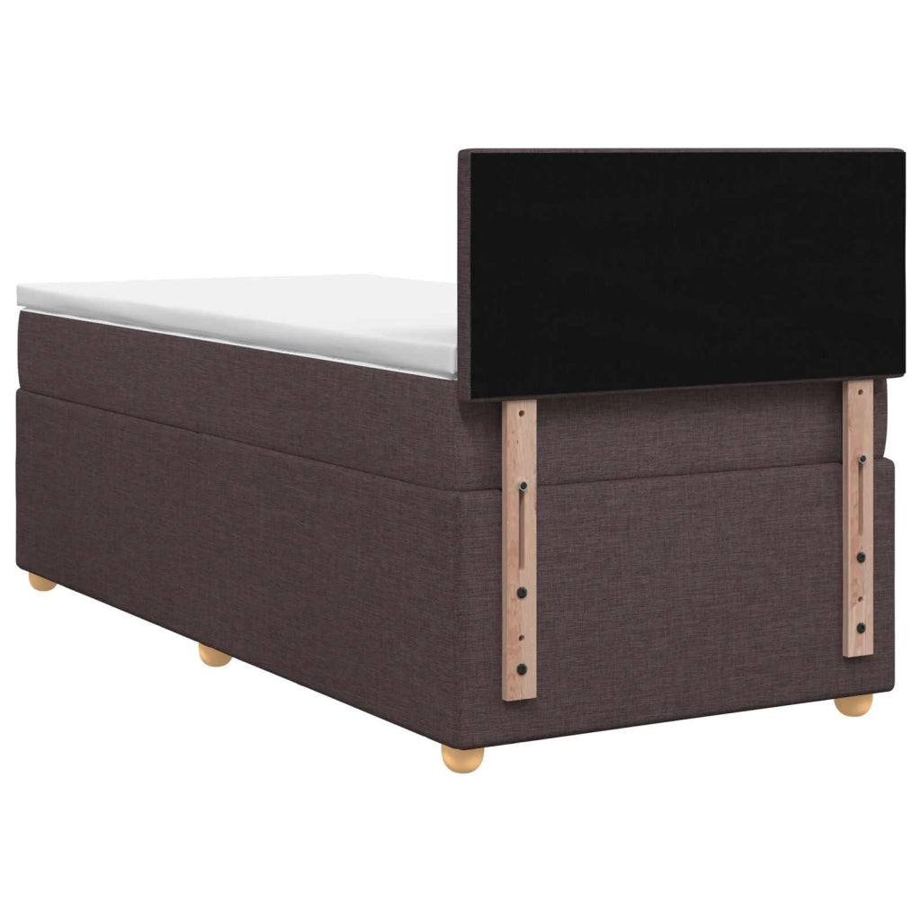 Letto box spring con materasso Marrone Scuro 90 x 190 cm 3450856