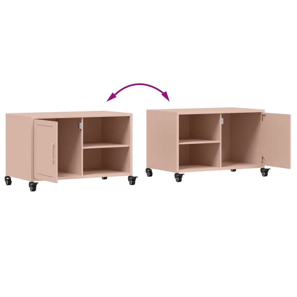 Mobile TV | Armadietto TV | Mobile Porta TV Rosa 68x39x43,5 cm in Acciaio
