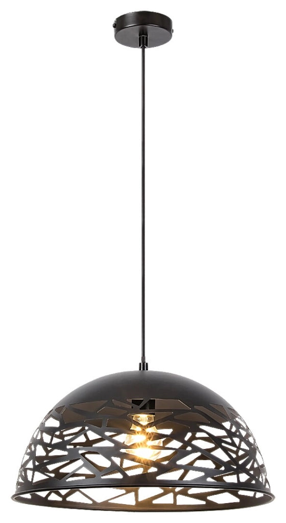 Lampada a sospensione Rabalux Norena in metallo nera E27 Ø40