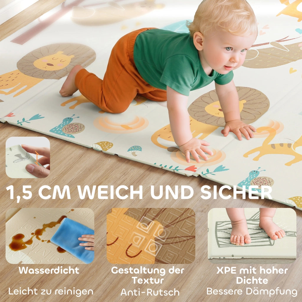 Tappeto gioco per bambini ¨C zephmum ¨C 196x176 cm, multicolore, pieghevole