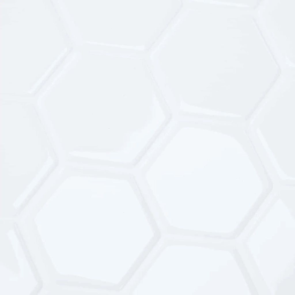 Piastrella Esagonale 10 pz Bianco 30 x 30 cm Poliuretano e PET CFW7213581