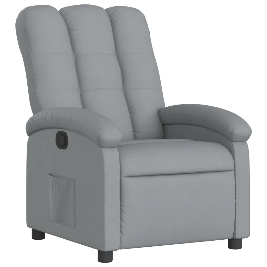 Poltrona reclinabile in tessuto grigio chiaro 3205380