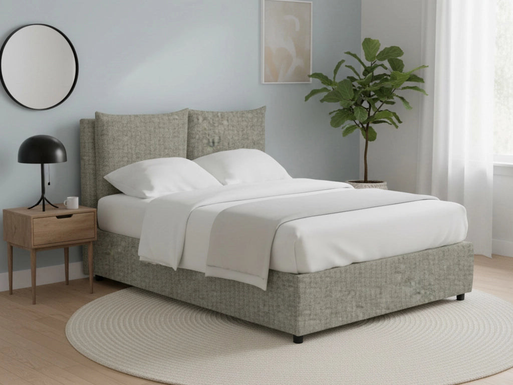 Penrith, Letto Singolo Sfoderabile Made in Italy, Grigio