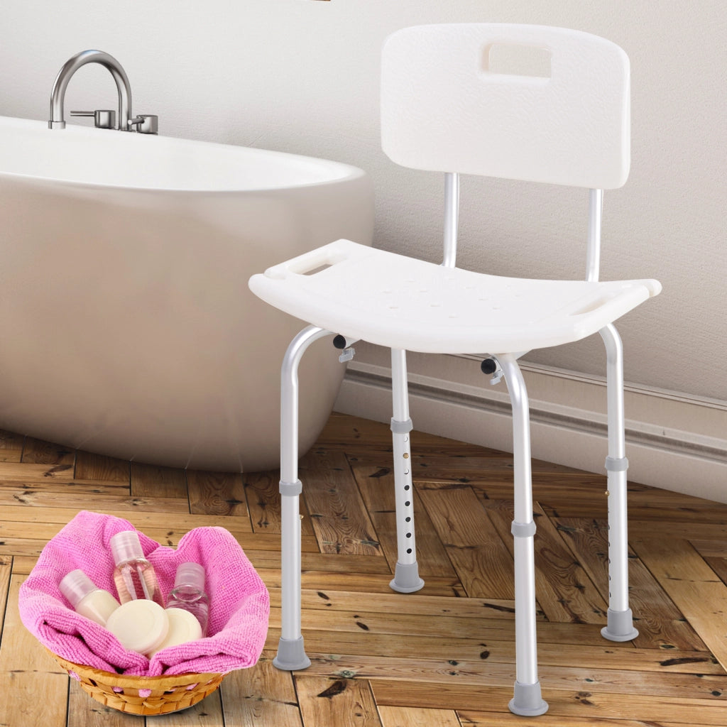 Sgabello da Doccia Ergonomico ¨C Minimal ¨C Altezza Regolabile Bianco