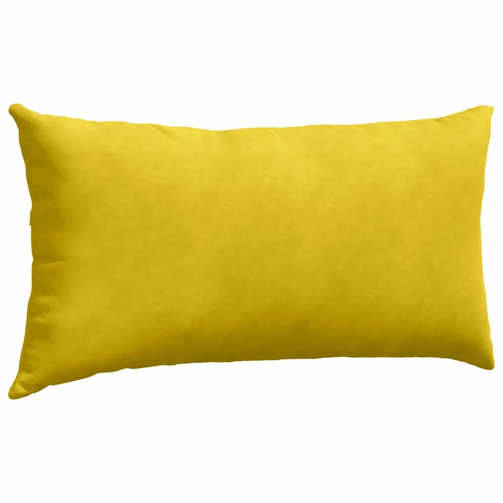 Cuscini da Divano 2 pz-Set di 2 Cuscini per Sofa Giallo 80 x 40 cm Tessuto in Cords