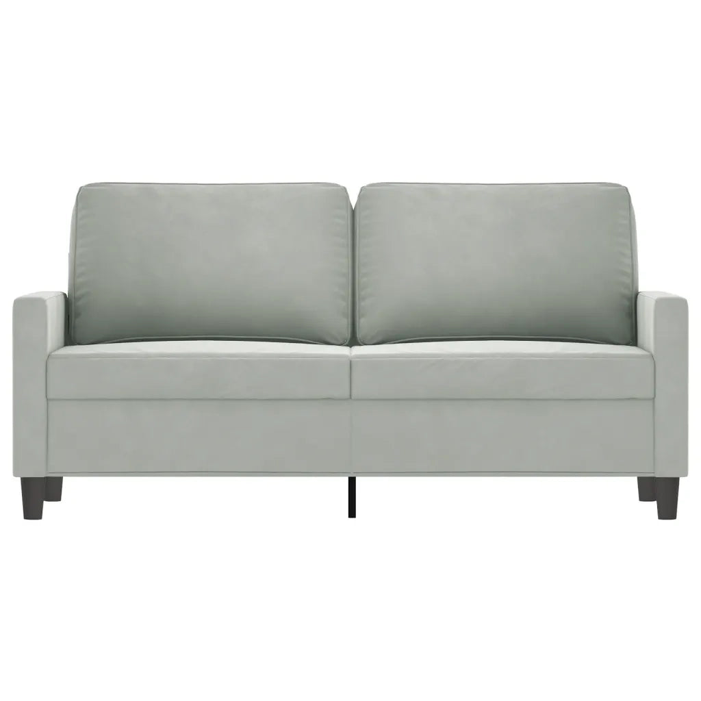 Divano a 2 Posti-Sofa 2 Posti Grigio Chiaro 140 cm in Velluto 422112