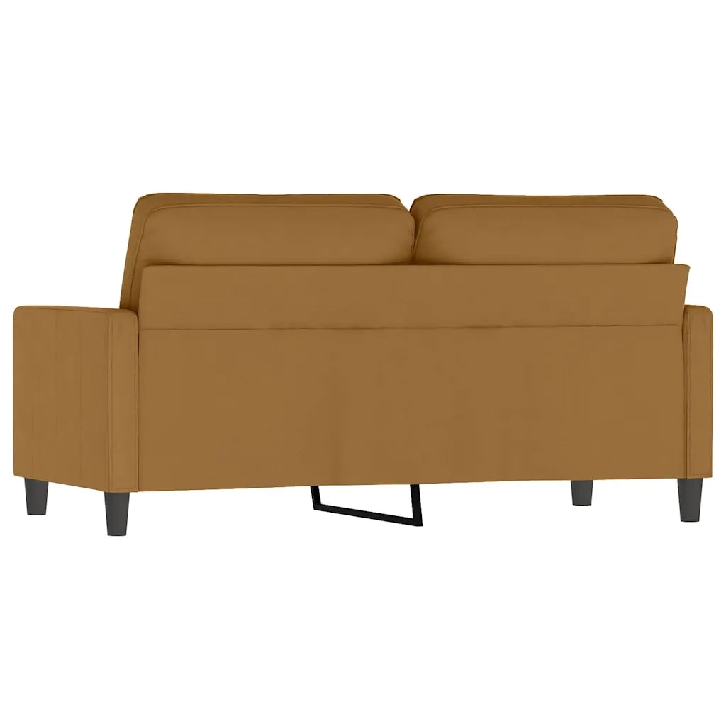 Divano a 2 Posti-Sofa 2 Posti Marrone 140 cm in Velluto 731904