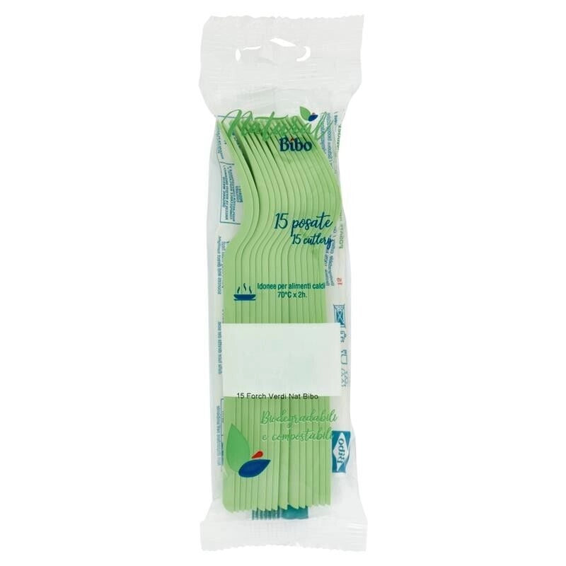 MAURY'S FORCHETTE BIO 15 PEZZI VERDI