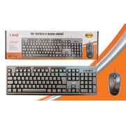Trade Shop - Set Tastiera Usb Con Filo Multimediale 113 Tasti + Mouse Usb 1200dpi Pc Mk7802 -