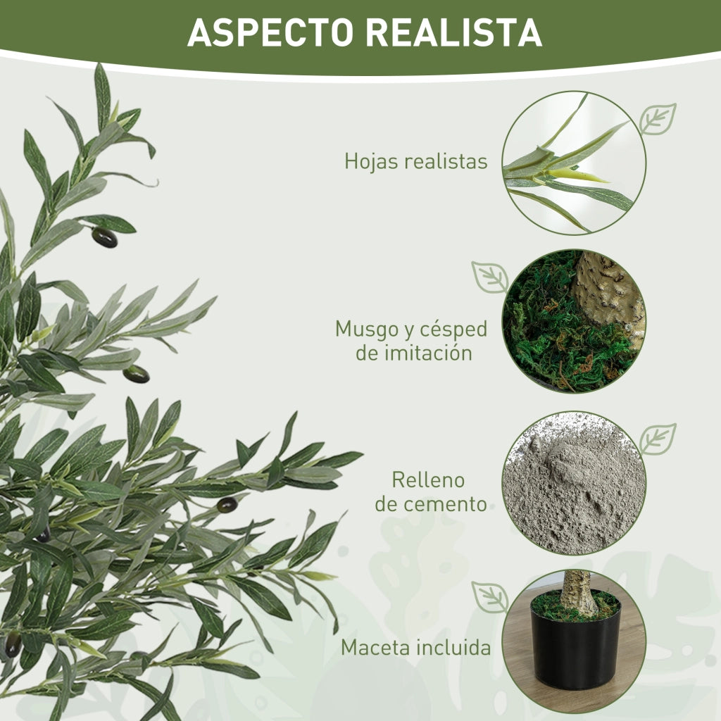 Albero di Olivo Artificiale ¨C Minimal ¨C Verde 120 cm