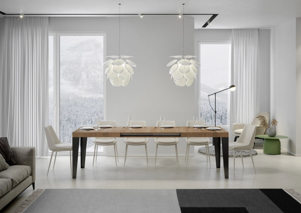 Tavolo Allungabile 160-244x80x77 cm Flame Quercia Natura