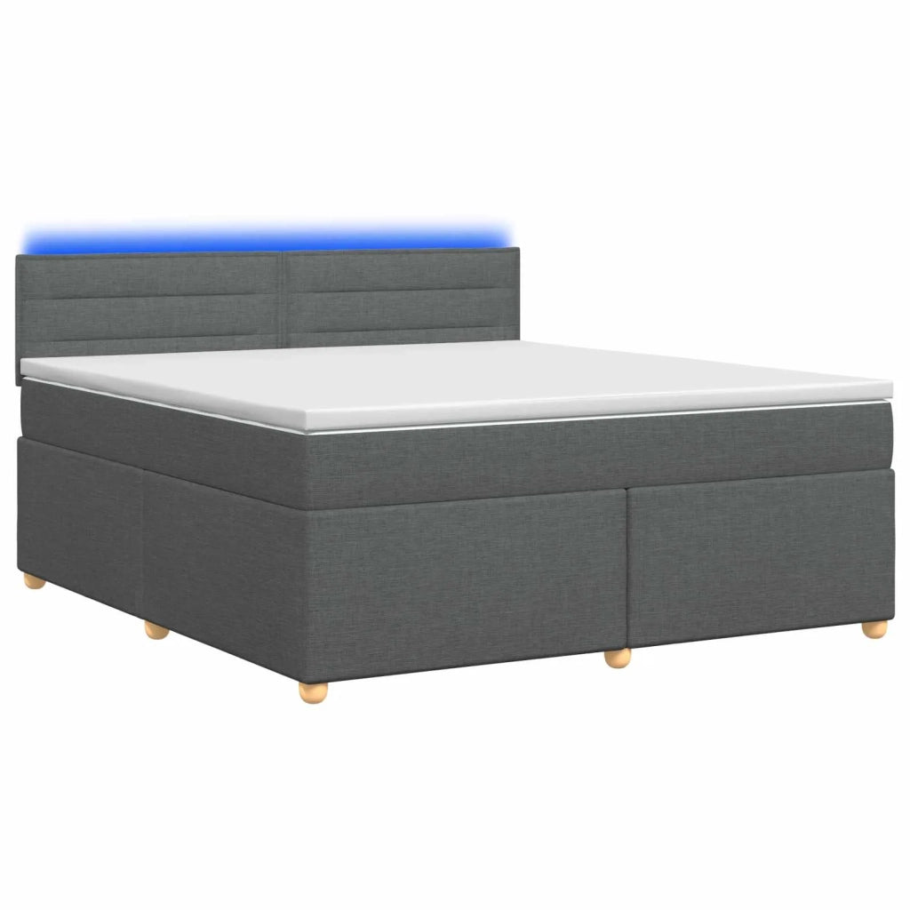 Letto box spring con materasso Grigio Scuro 140 x 190 cm 3452409