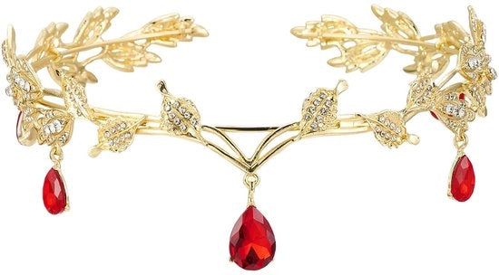 Tiara con Cristalli e Perle per Matrimoni
