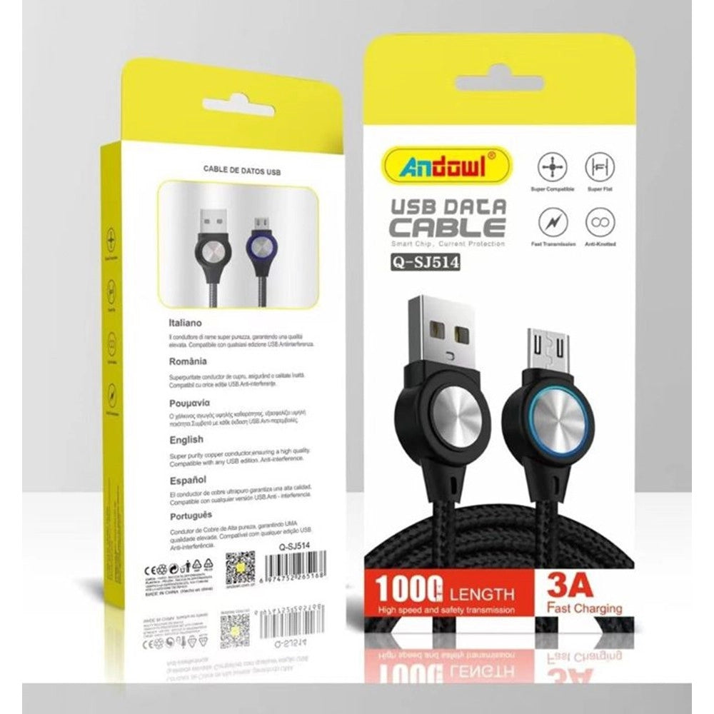 Trade Shop - Cavo Usb A Micro Usb Trasmissione Dati Ad Alta Velocità Ricarica Rapida 3a 1mt Q-sj514 -