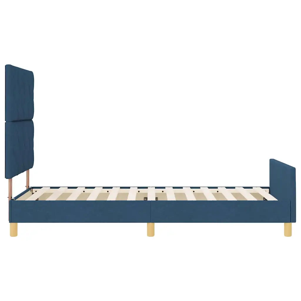 Struttura del letto con testiera Blu 100 x 200 cm Tessuto 3344787