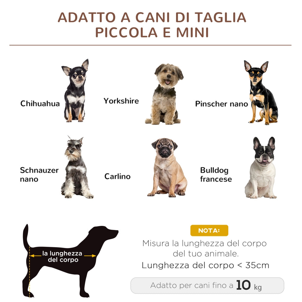 Lettino per Cani Rialzato ¨C Minimal ¨C Acciaio e Tessuto, Nero e Caff¨¨, 61x46x18 cm