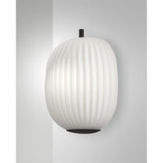 Applique Nera Domizia Collezione Fabas 1 Luce Vetro Soffiato Design Elegante