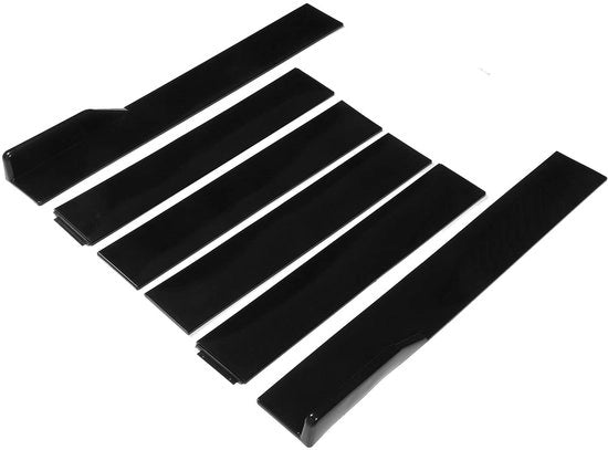 Zona di Protezione Universale - Nero - Flessibile - 6 Pezzi - Materiale ABS - Installazione Facile - Lunghezza Regolabile - Schermo Laterale