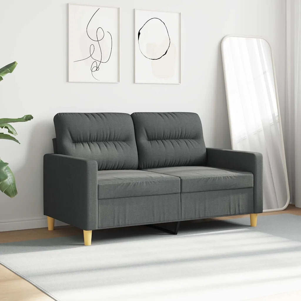 Divano a 2 Posti-Sofa 2 Posti Grigio Scuro 120 cm in Tessuto 739711