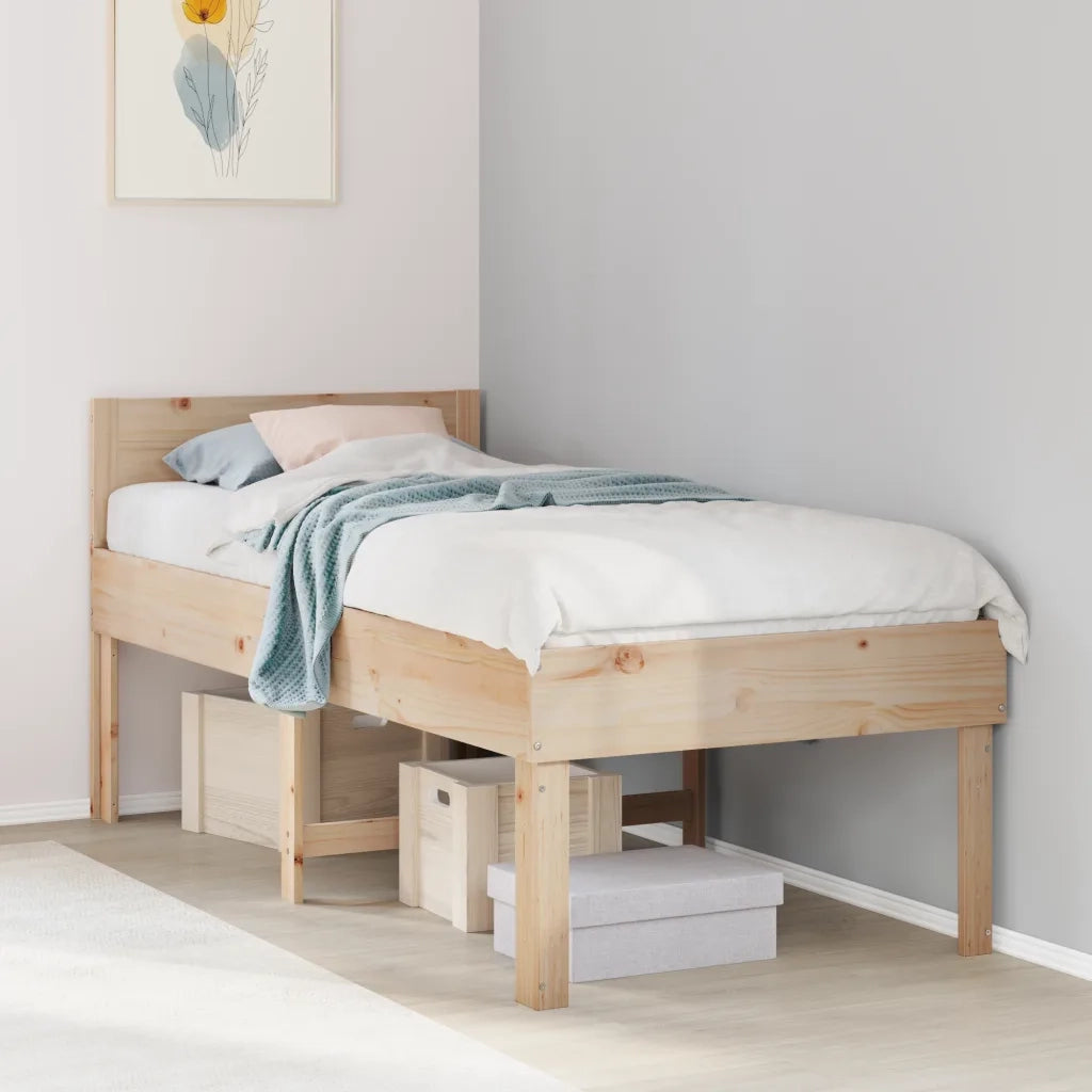 Letto singolo | Letto per adulti | Letto senza Materasso 90x190 cm in Legno Massello di Pino