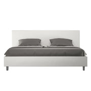 Letto Matrimoniale 160x200 cm con Rete e Contenitore Adele Bianco