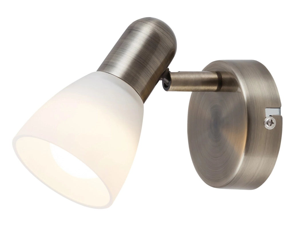 Applique Soma in vetro/metallo bronzo E14 Rabalux 6306
