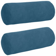 Cuscini a rullo 2 pz | Cuscini per sedie Blu ? 15 x 40 cm Tessuto in Cords