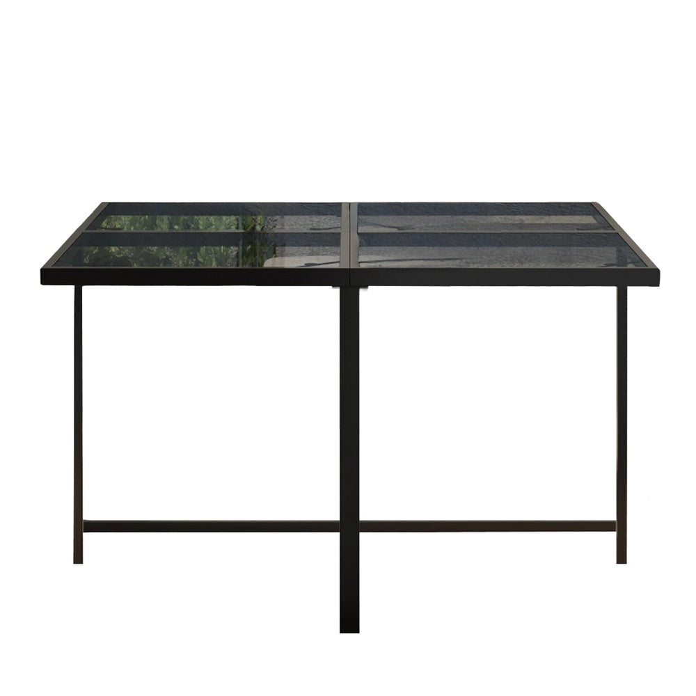 Set da pranzo esterno 7 pezzi - Zephmum - Tavolo vetro temperato per 6 persone