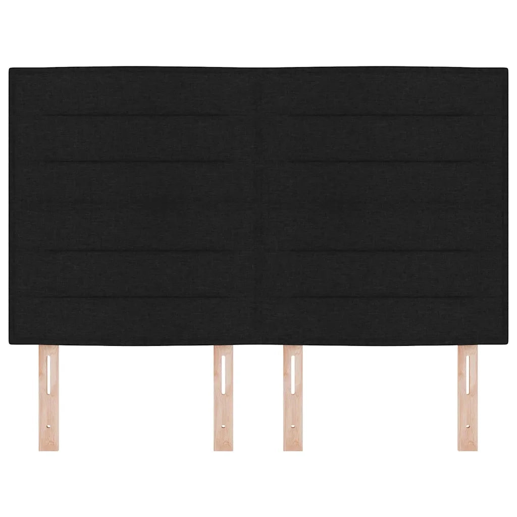 Testiera LED con strisce LED con testiera Nero 144 cm Tessuto 3338288