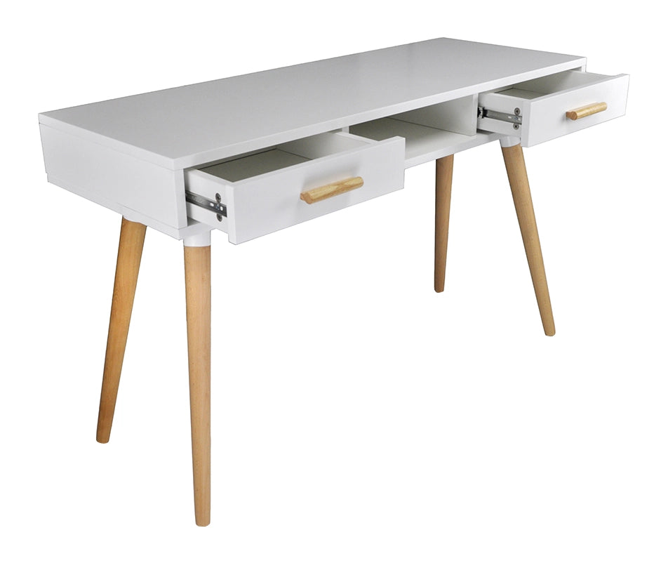 Consolle scrivania per cameretta e ufficio in stile nordico bianco - NO08SC