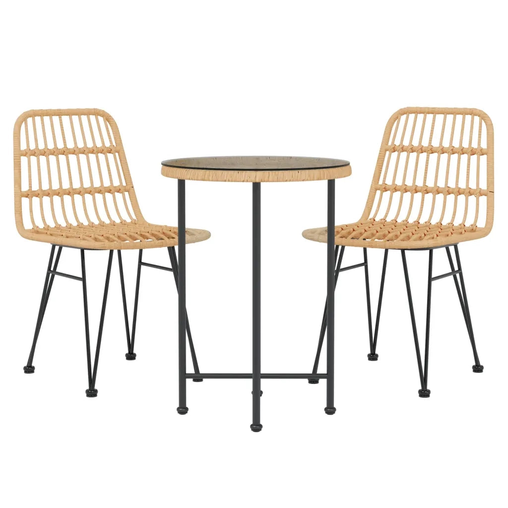 Set da Pranzo da Giardino 3 pz in Polyrattan 3157835