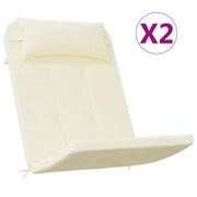 Cuscini per Sedia Adirondack 2 pz | Cuscini per sedie Crema in Tessuto Oxford