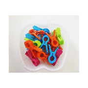 Trade Shop - 16 Mollette Con Cestino Mela Mollettine Pinze In Plastica Stendino Biancheria -