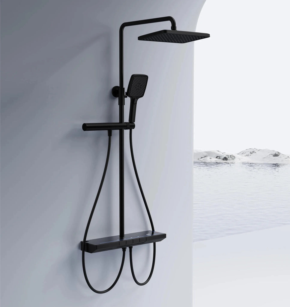 Set Doccia Con Termostato Rea Pedro Black