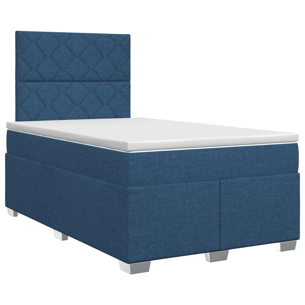 Letto box spring con materasso Blu 120 x 190 cm Tessuto 3453373
