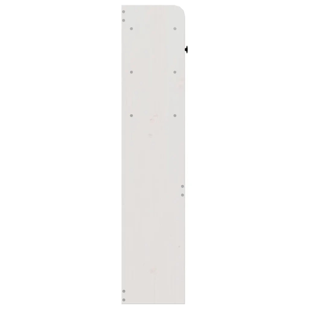 Testiera con Ripiani-Testata contenitore Bianca 75 cm in Legno Massello di Pino 163392