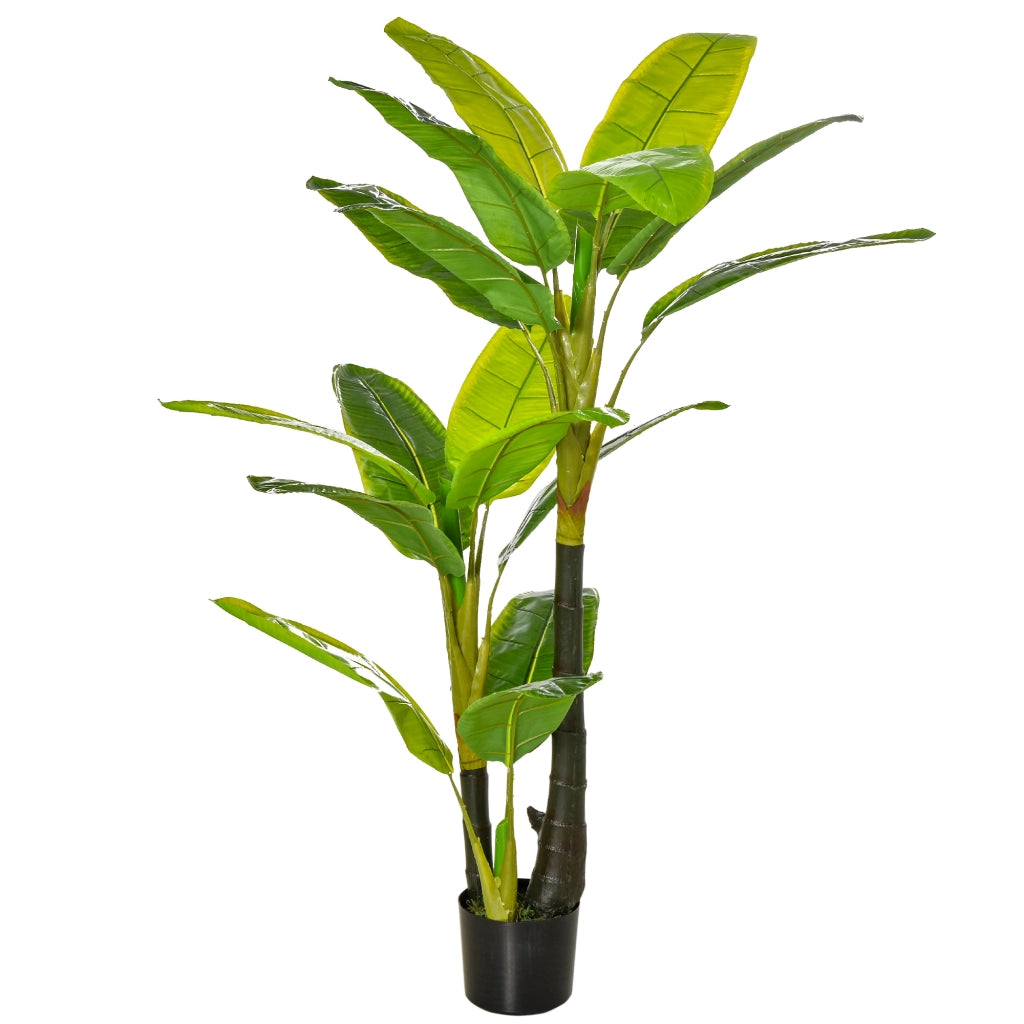 Banano Pianta in Vaso da 150cm. Albero di Banano Artificiale per Interno ed Esterno