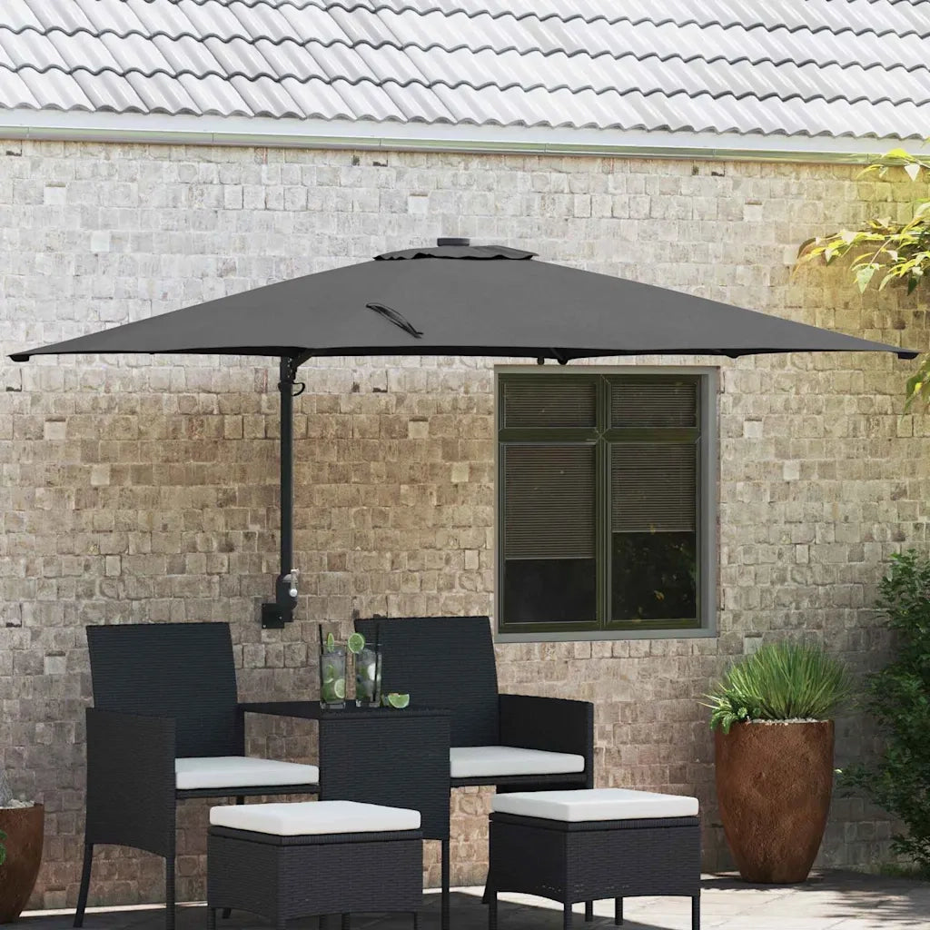 Ombrello da giardino Antracite 248,5 x 247,5 x 160 cm 42003253